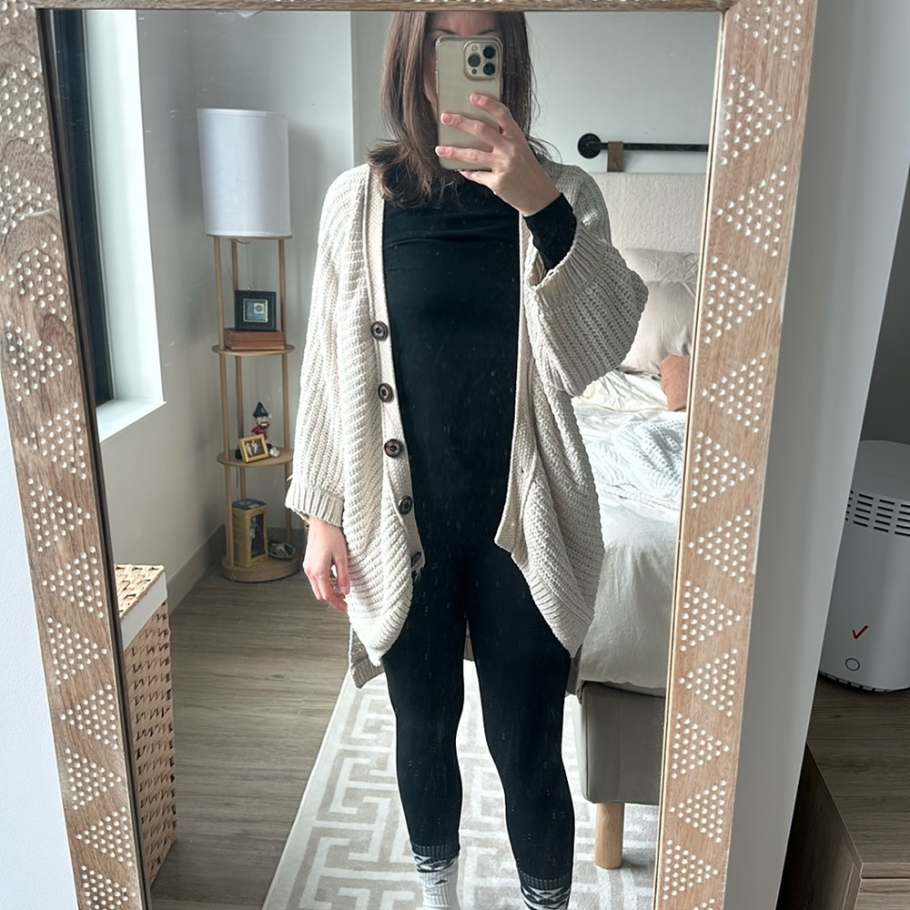 White cardigan